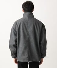 MKJAC86150 MK MICHEL KLEIN HOMME(MKミッシェルクランオム) 【残りわずか/在庫限り/ゆったりサイズ】ジップアップジャケット/ジャージメルトン ダークグレー