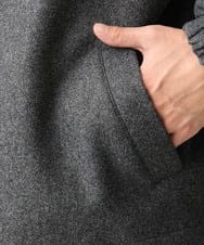 MKJAC86150 MK MICHEL KLEIN HOMME(MKミッシェルクランオム) 【残りわずか/在庫限り/ゆったりサイズ】ジップアップジャケット/ジャージメルトン ダークグレー