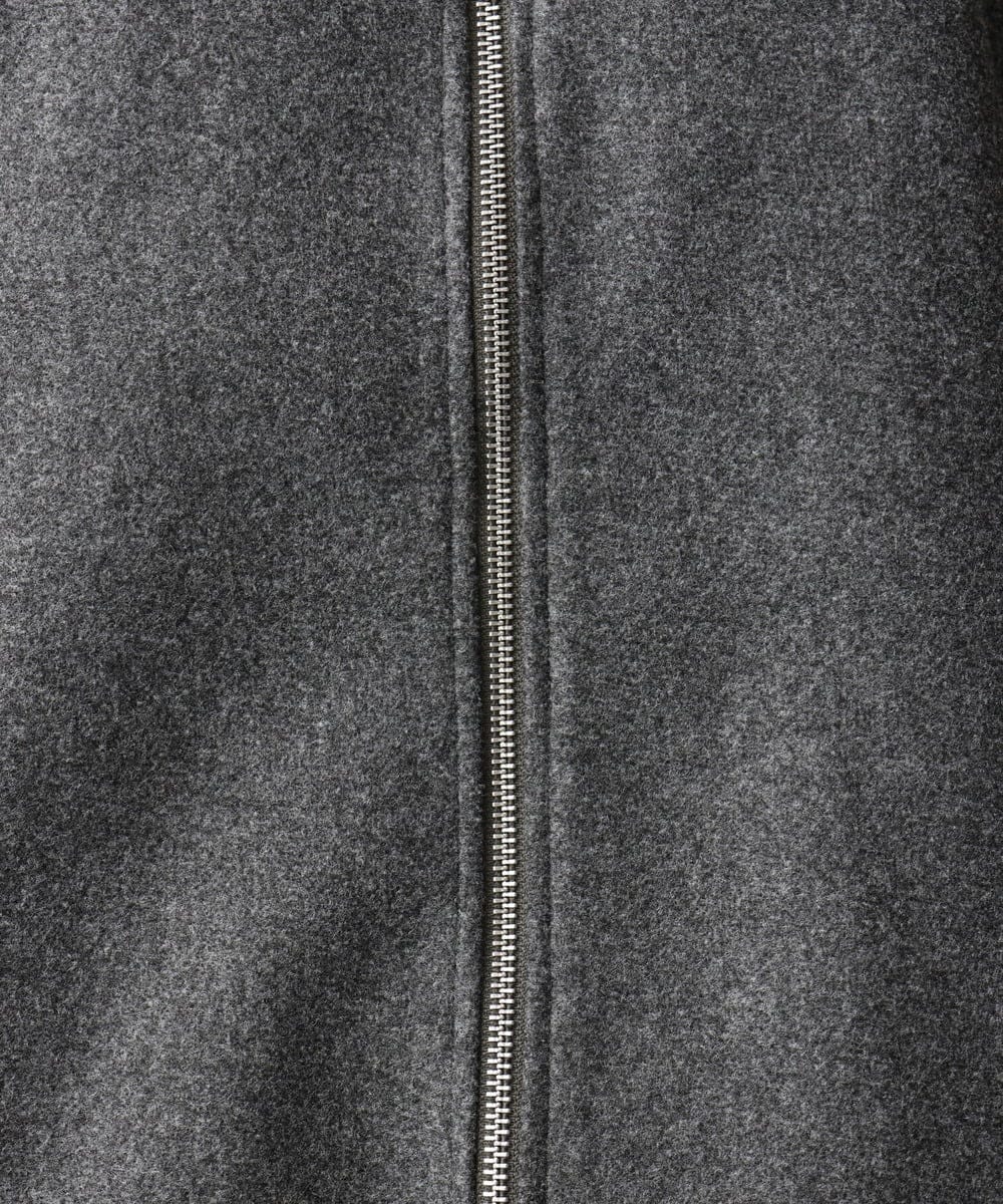 MKJAC86150 MK MICHEL KLEIN HOMME(MKミッシェルクランオム) 【残りわずか/在庫限り/ゆったりサイズ】ジップアップジャケット/ジャージメルトン ダークグレー