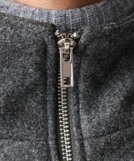 MKJAC86150 MK MICHEL KLEIN HOMME(MKミッシェルクランオム) 【残りわずか/在庫限り/ゆったりサイズ】ジップアップジャケット/ジャージメルトン ダークグレー