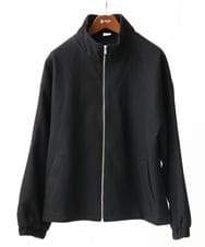 MKJAC86150 MK MICHEL KLEIN HOMME(MKミッシェルクランオム) 【残りわずか/在庫限り/ゆったりサイズ】ジップアップジャケット/ジャージメルトン ブラック