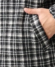 MKJAC87150 MK MICHEL KLEIN HOMME(MKミッシェルクランオム) 【残りわずか/在庫限り/ゆったりサイズ】ジップアップチェックジャケット/ジャージメルトン ゴールド