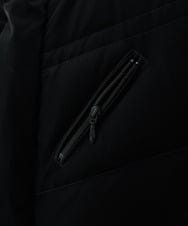 MKJAD22450 MK MICHEL KLEIN HOMME(MKミッシェルクランオム) 【滑らかな質感/フード着脱可能】TECベロアストレッチ ダウンブルゾン ブラック