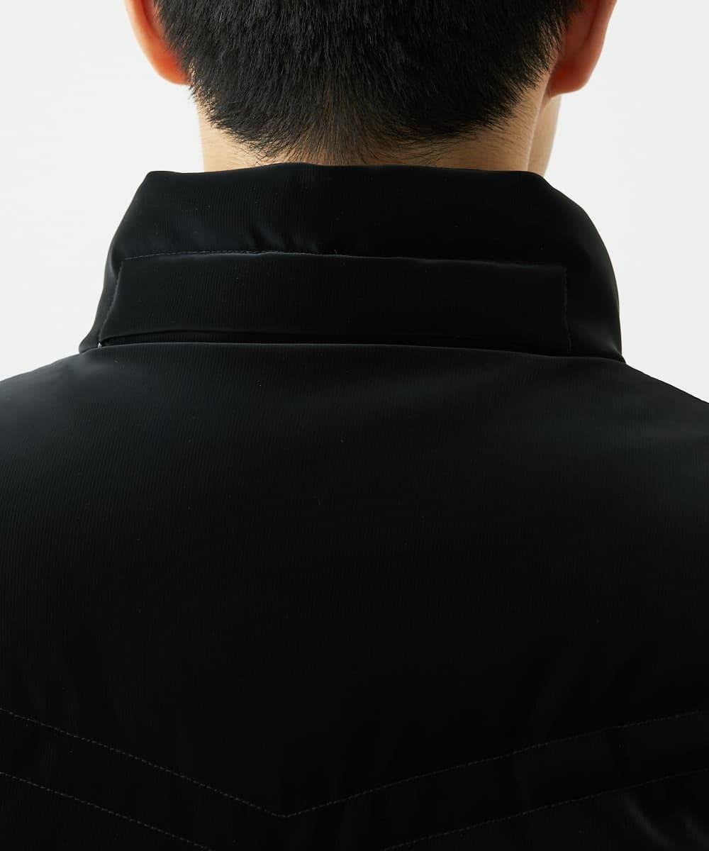 MKJAD22450 MK MICHEL KLEIN HOMME(MKミッシェルクランオム) 【滑らかな質感/フード着脱可能】TECベロアストレッチ ダウンブルゾン ブラック