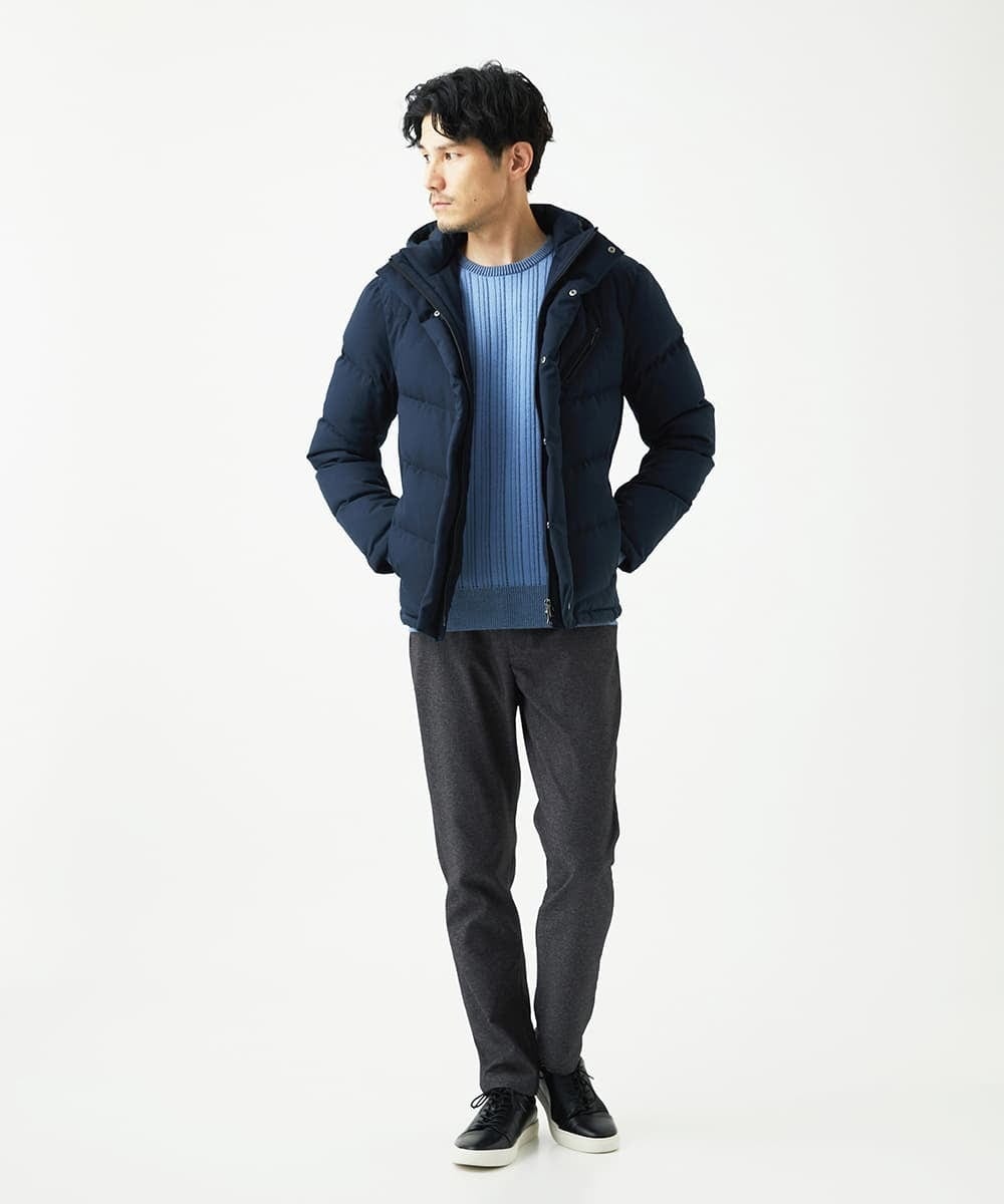 MKJAD23310 MK MICHEL KLEIN HOMME(MKミッシェルクランオム) 【撥水/防風/リサイクル素材】LANATEC ECO ツイルダウンブルゾン ネイビー