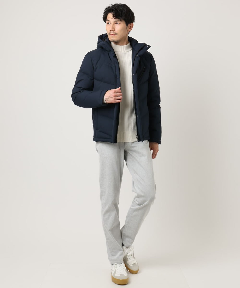 MKJAD23310 MK MICHEL KLEIN HOMME(MKミッシェルクランオム) 【撥水/防風/リサイクル素材】LANATEC ECO ツイルダウンブルゾン ネイビー