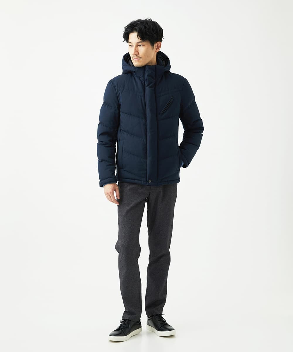 MKJAD23310 MK MICHEL KLEIN HOMME(MKミッシェルクランオム) 【撥水/防風/リサイクル素材】LANATEC ECO ツイルダウンブルゾン ネイビー