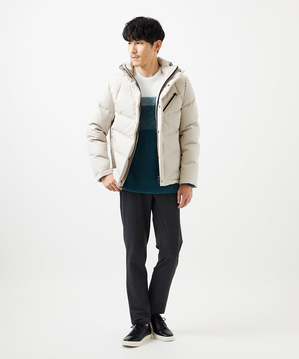 MKJAD23310 MK MICHEL KLEIN HOMME(MKミッシェルクランオム) 【撥水/防風/リサイクル素材】LANATEC ECO ツイルダウンブルゾン アイボリー