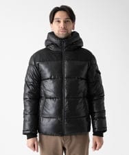 MKJAD80150 MK MICHEL KLEIN HOMME(MKミッシェルクランオム) 【中綿ブルゾン】フーテッドシャイニーブルゾン ブラック