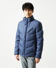 MKJAF21310 MK MICHEL KLEIN HOMME(MKミッシェルクランオム) 【撥水/リサイクル素材】ECOペットWRツイル ダウンブルゾン ブルー