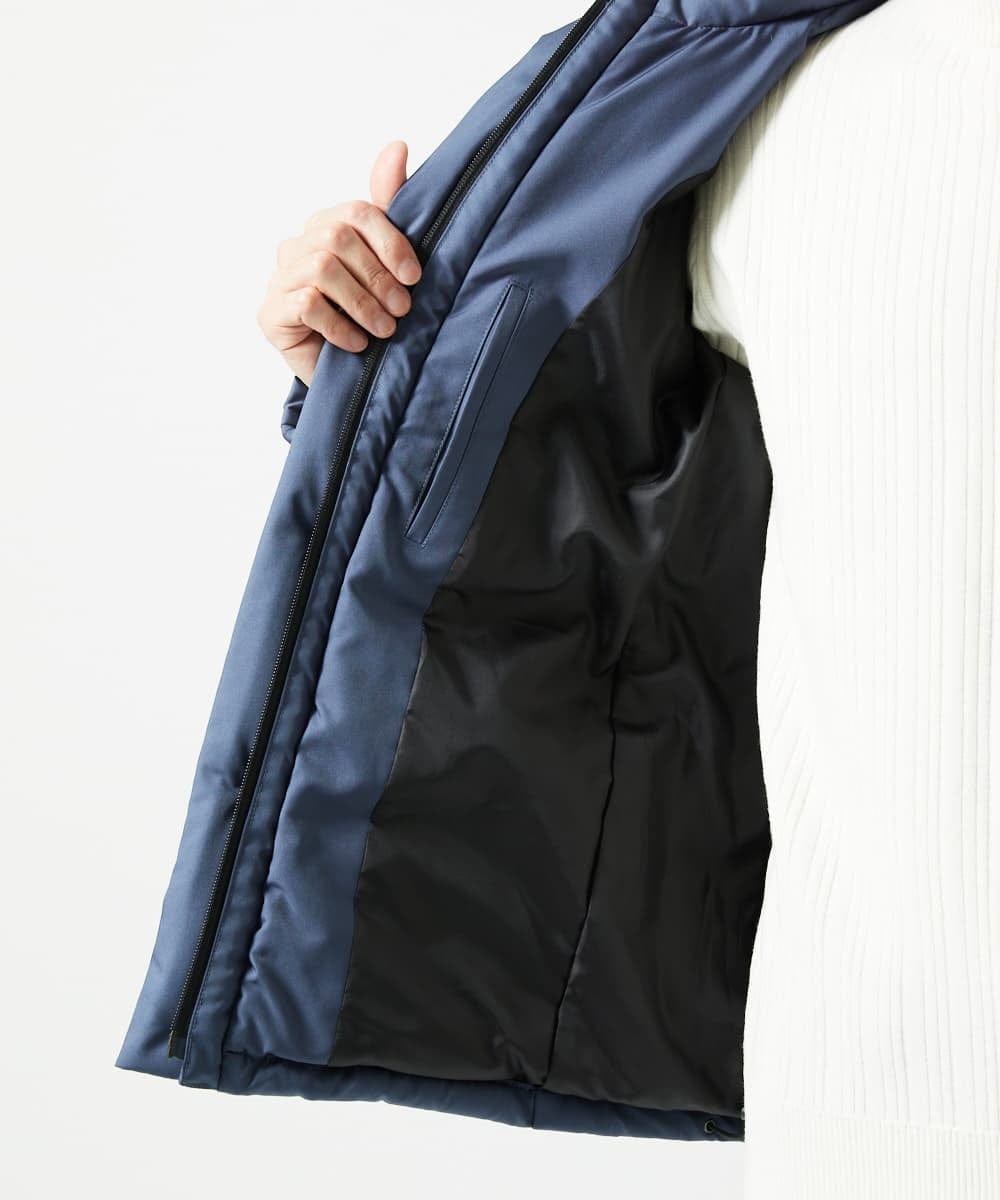 MKJAF21310 MK MICHEL KLEIN HOMME(MKミッシェルクランオム) 【撥水/リサイクル素材】ECOペットWRツイル ダウンブルゾン ブルー
