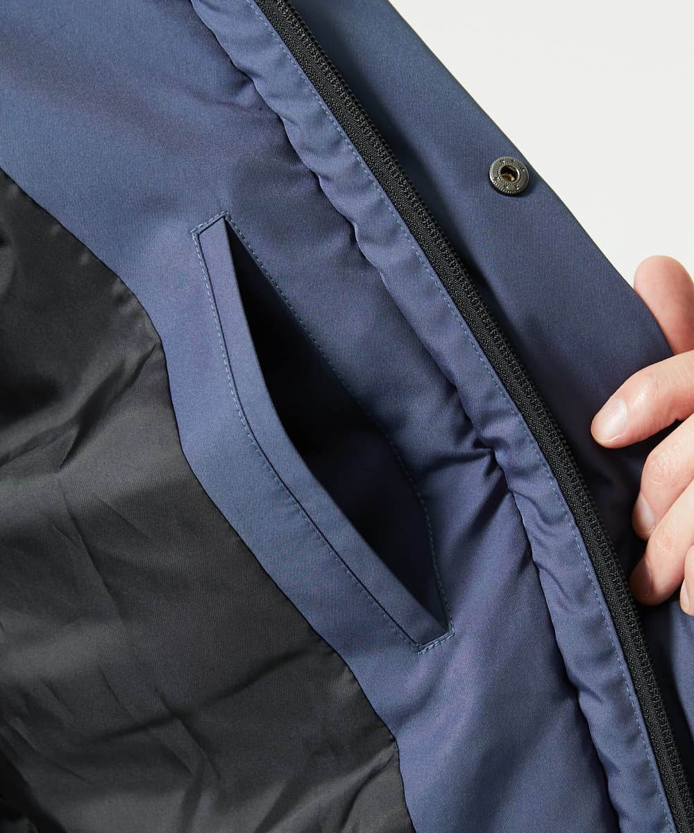 MKJAF21310 MK MICHEL KLEIN HOMME(MKミッシェルクランオム) 【撥水/リサイクル素材】ECOペットWRツイル ダウンブルゾン ブルー