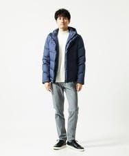 MKJAF21310 MK MICHEL KLEIN HOMME(MKミッシェルクランオム) 【撥水/リサイクル素材】ECOペットWRツイル ダウンブルゾン ブルー
