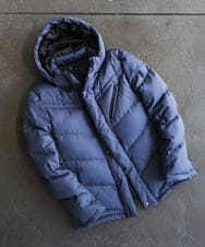 MKJAF21310 MK MICHEL KLEIN HOMME(MKミッシェルクランオム) 【撥水/リサイクル素材】ECOペットWRツイル ダウンブルゾン ブルー