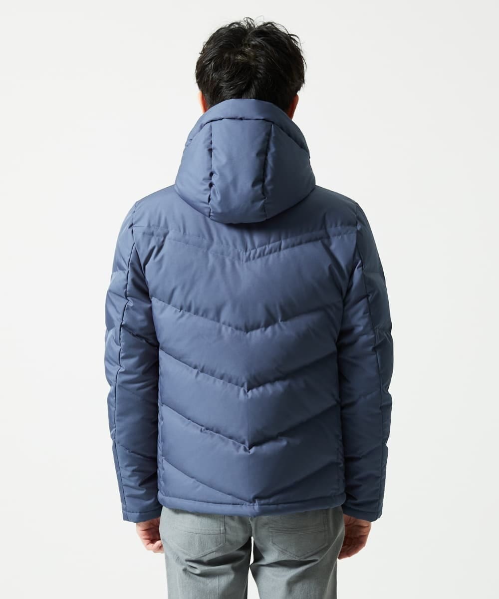 MKJAF21310 MK MICHEL KLEIN HOMME(MKミッシェルクランオム) 【撥水/リサイクル素材】ECOペットWRツイル ダウンブルゾン ブルー