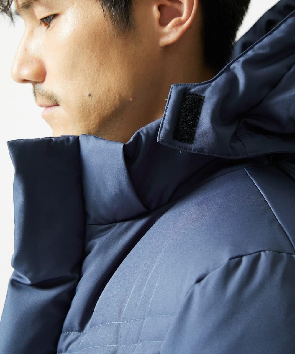 MKJAF21310 MK MICHEL KLEIN HOMME(MKミッシェルクランオム) 【撥水/リサイクル素材】ECOペットWRツイル ダウンブルゾン ブルー