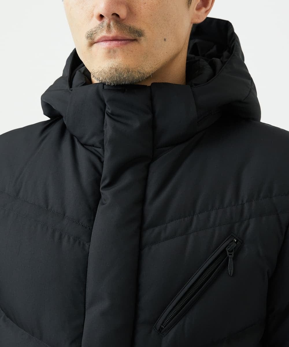 MKJAF21310 MK MICHEL KLEIN HOMME(MKミッシェルクランオム) 【撥水/リサイクル素材】ECOペットWRツイル ダウンブルゾン ブラック