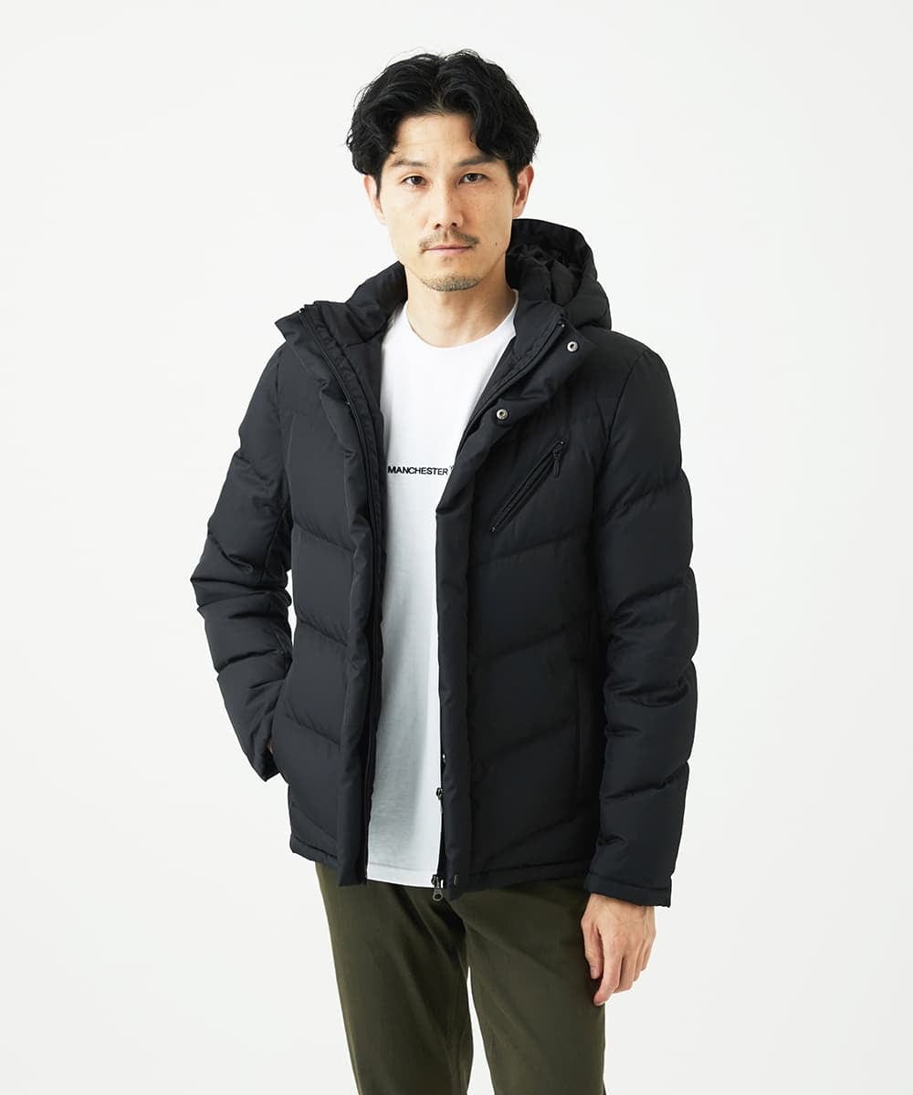 MKJAF21310 MK MICHEL KLEIN HOMME(MKミッシェルクランオム) 【撥水/リサイクル素材】ECOペットWRツイル ダウンブルゾン ブラック