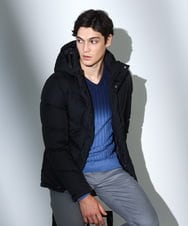 MKJAF21310 MK MICHEL KLEIN HOMME(MKミッシェルクランオム) 【撥水/リサイクル素材】ECOペットWRツイル ダウンブルゾン ブラック