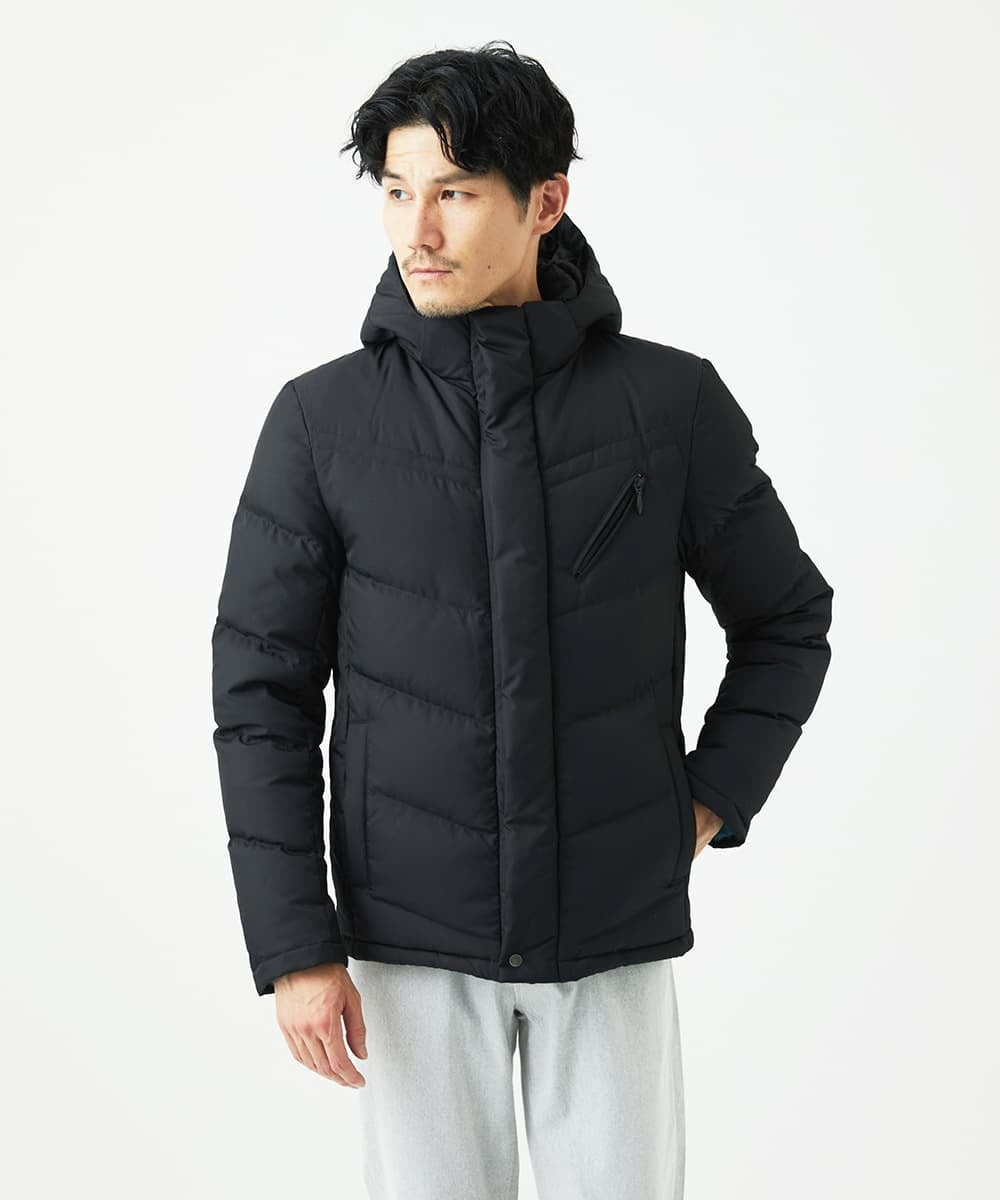 MKJAF21310 MK MICHEL KLEIN HOMME(MKミッシェルクランオム) 【撥水/リサイクル素材】ECOペットWRツイル ダウンブルゾン ブラック