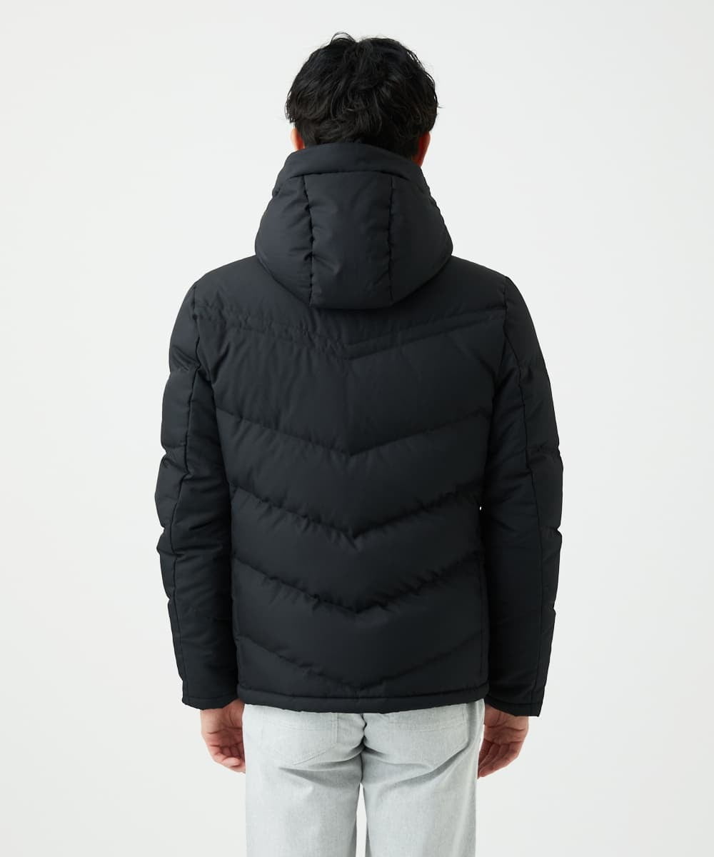 MKJAF21310 MK MICHEL KLEIN HOMME(MKミッシェルクランオム) 【撥水/リサイクル素材】ECOペットWRツイル ダウンブルゾン ブラック