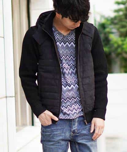 MKJAL09150 MK MICHEL KLEIN HOMME ブルゾン／ハイブリットフェイス