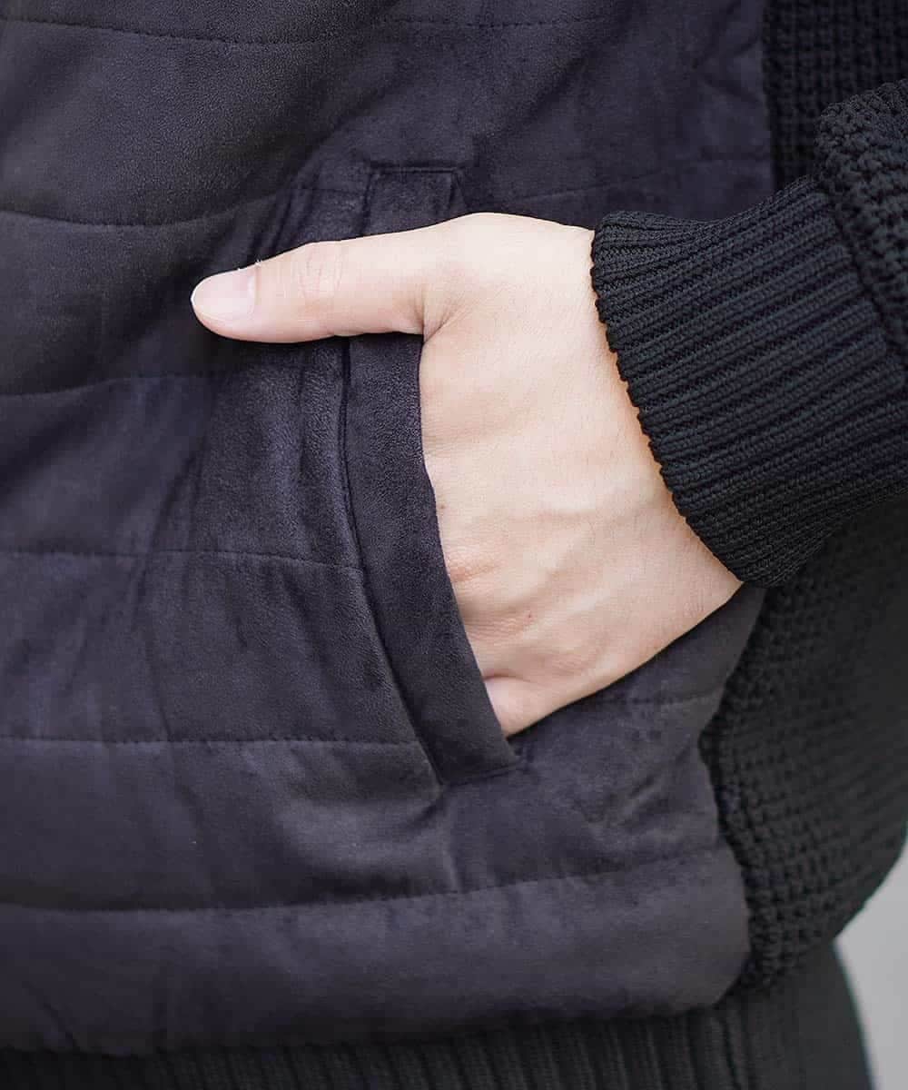 MKJAL09150 MK MICHEL KLEIN HOMME(MKミッシェルクランオム) ブルゾン／ハイブリットフェイス ブラック