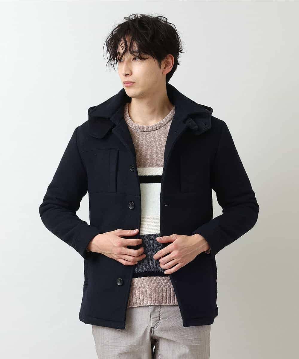 MKJAM64210 MK MICHEL KLEIN HOMME(MKミッシェルクランオム) 【驚きの超軽量】フーデッドカバーオール ネイビー