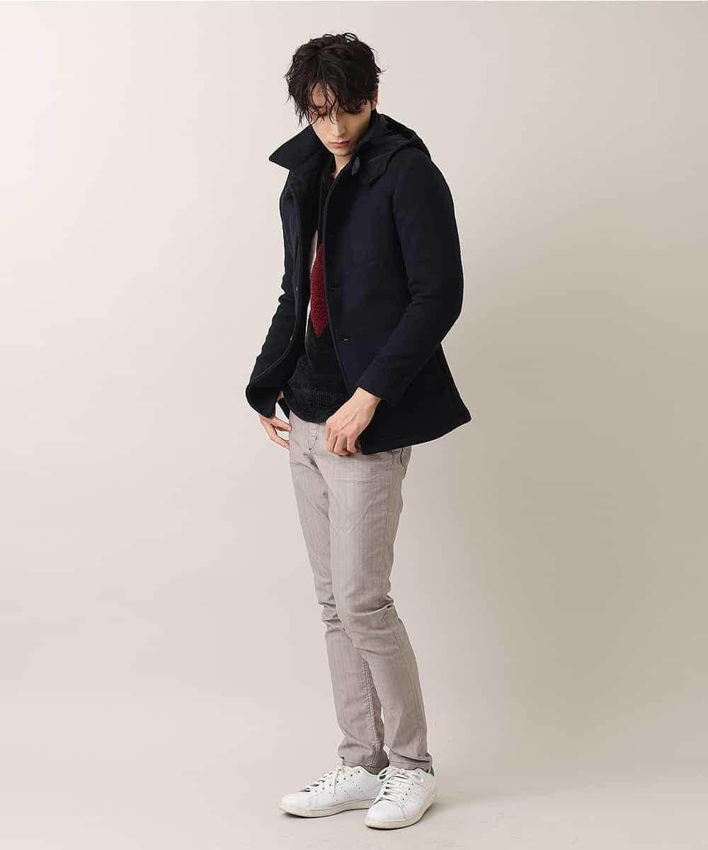 MKJAM64210 MK MICHEL KLEIN HOMME(MKミッシェルクランオム) 【驚きの超軽量】フーデッドカバーオール ネイビー