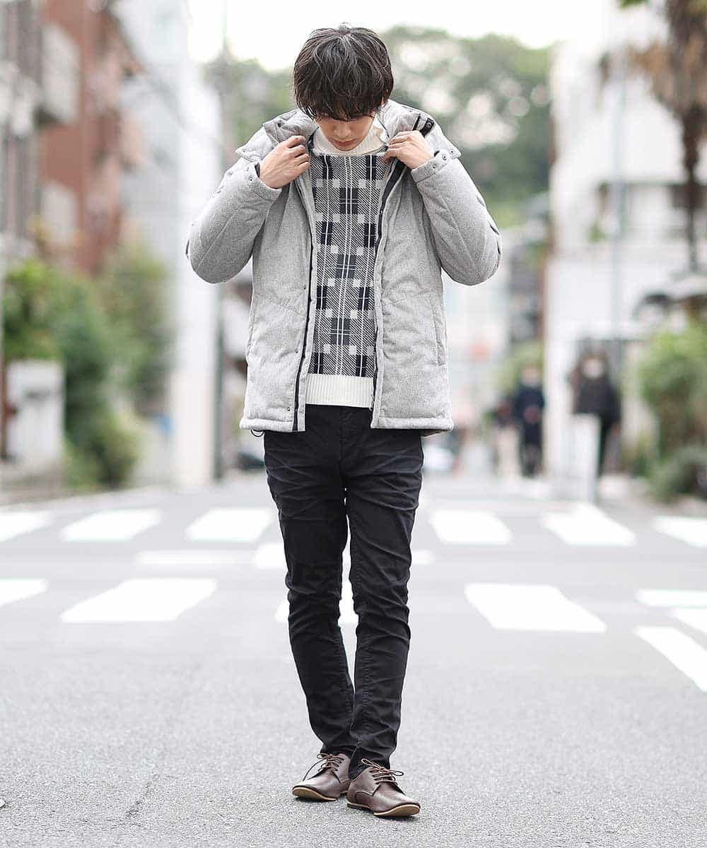 MKJAO22230 MK MICHEL KLEIN HOMME(MKミッシェルクランオム) スエードタッチダウンブルゾン グレー