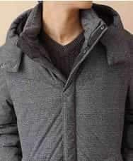 MKJAO22230 MK MICHEL KLEIN HOMME(MKミッシェルクランオム) スエードタッチダウンブルゾン ダークグレー