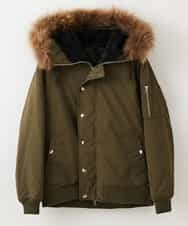 MKJAO40190 MK MICHEL KLEIN HOMME(MKミッシェルクランオム) ポリピーチN2Bフライトジャケット カーキ