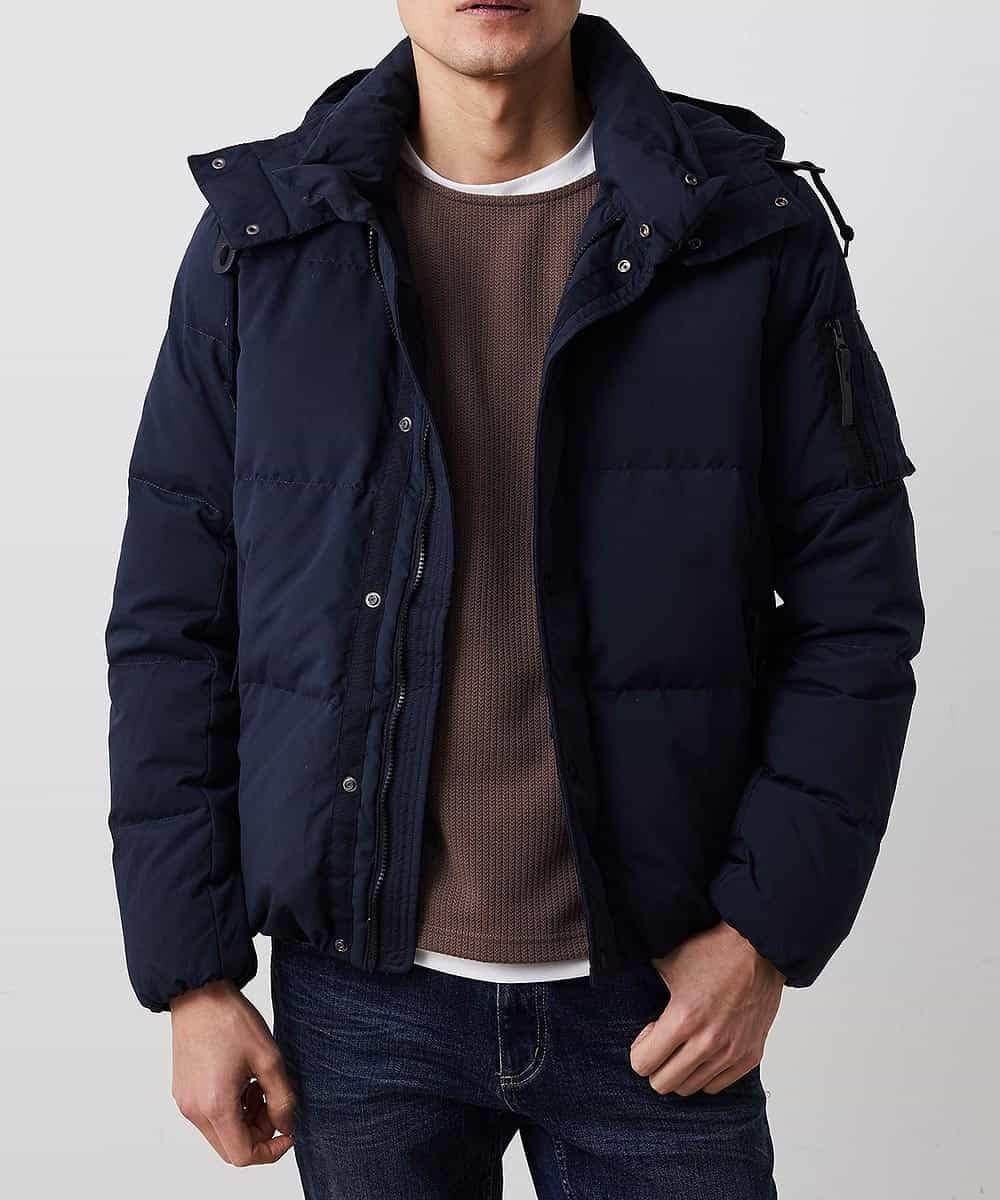 MKJAO41190 MK MICHEL KLEIN HOMME(MKミッシェルクランオム) ポリピーチダウンブルゾン ネイビー