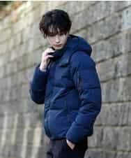 MKJAO41190 MK MICHEL KLEIN HOMME(MKミッシェルクランオム) ポリピーチダウンブルゾン ネイビー