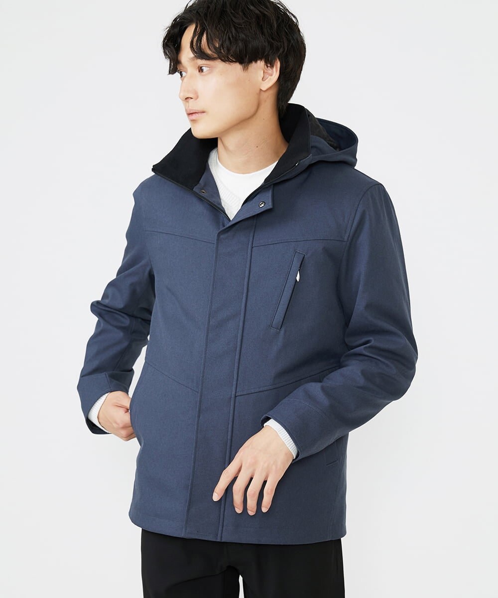 MKJAX07272 MK MICHEL KLEIN HOMME(MKミッシェルクランオム) ライナー付き / ウールタッチボンディングブルゾン ブルー(55)