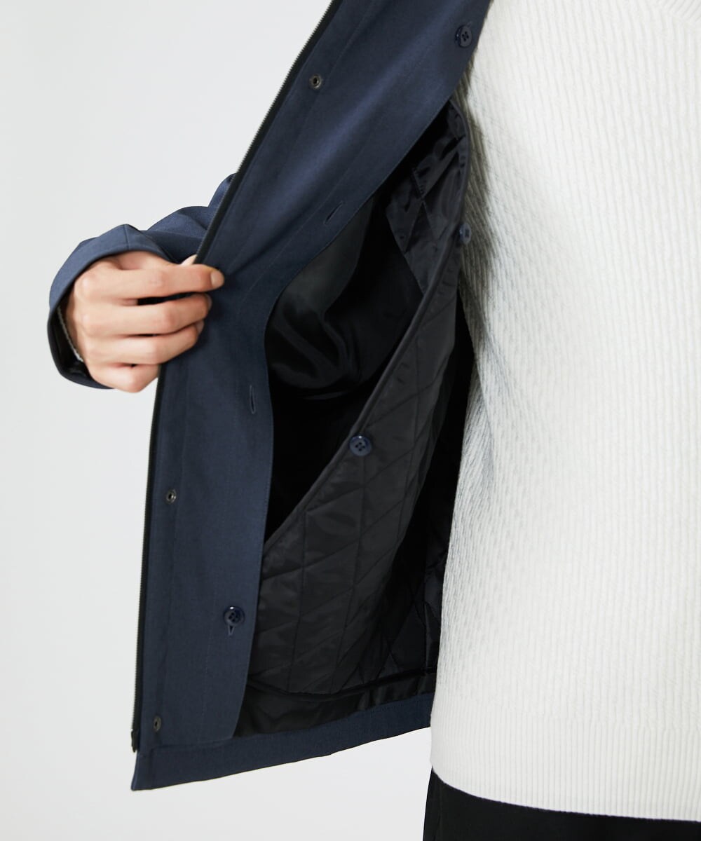 MKJAX07272 MK MICHEL KLEIN HOMME(MKミッシェルクランオム) ライナー付き / ウールタッチボンディングブルゾン ブルー(55)