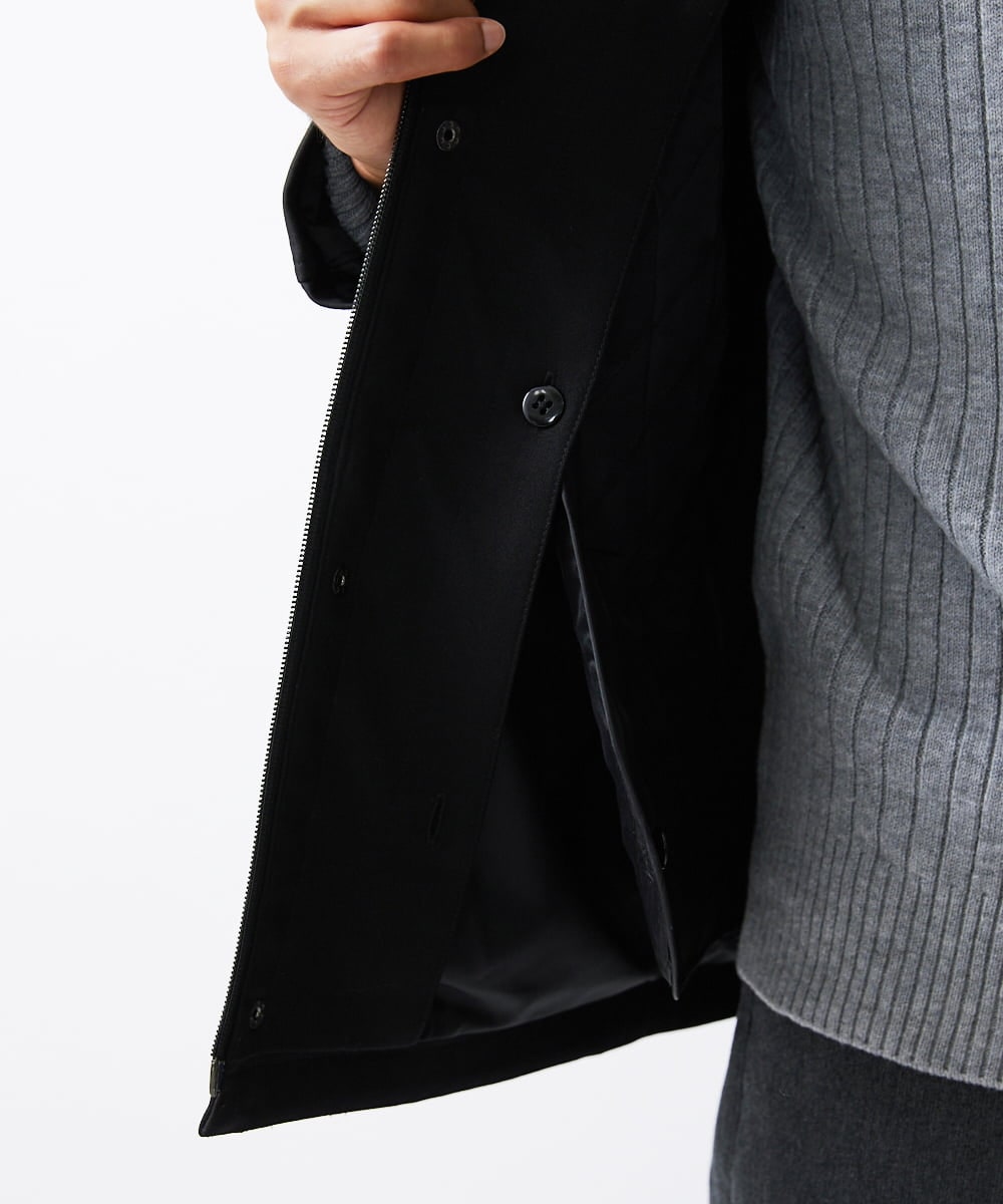 MKJAX07272 MK MICHEL KLEIN HOMME(MKミッシェルクランオム) ライナー付き / ウールタッチボンディングブルゾン ブラック(94)