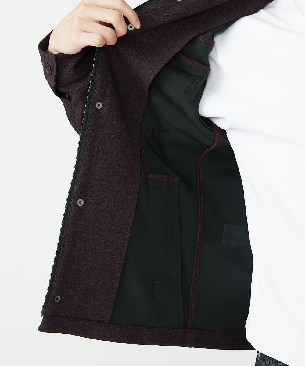 MKJAX10170 MK MICHEL KLEIN HOMME(MKミッシェルクランオム) フーディーブルゾン / TEC EASY  パープル(77)
