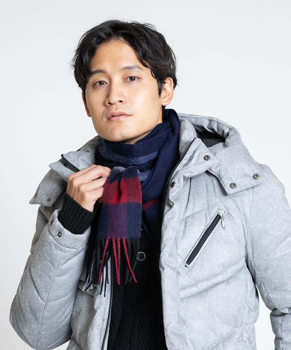 MKJAX21250 MK MICHEL KLEIN HOMME(MKミッシェルクランオム) スエードタッチ / ダウンブルゾン グレー(92)
