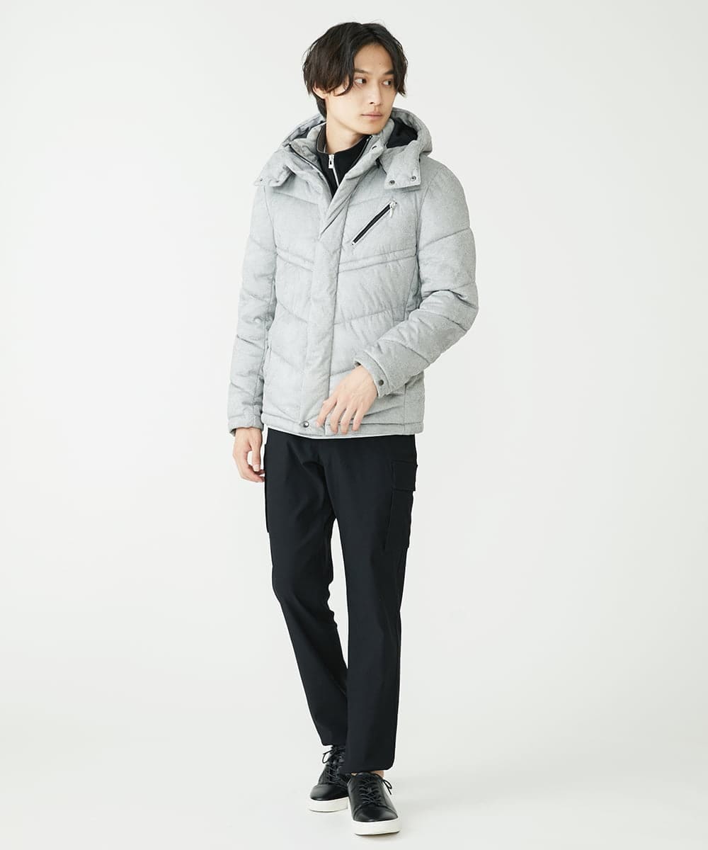MKJAX21250 MK MICHEL KLEIN HOMME(MKミッシェルクランオム) スエードタッチ / ダウンブルゾン グレー(92)