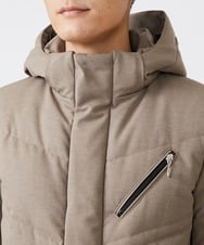 MKJAX22320 MK MICHEL KLEIN HOMME(MKミッシェルクランオム) 【ラスト２！/在庫限り】ドビープリントダウンブルゾン/PRIMEFLEX  ベージュ(83)