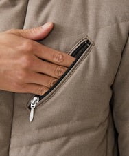 MKJAX22320 MK MICHEL KLEIN HOMME(MKミッシェルクランオム) 【ラスト２！/在庫限り】ドビープリントダウンブルゾン/PRIMEFLEX  ベージュ(83)