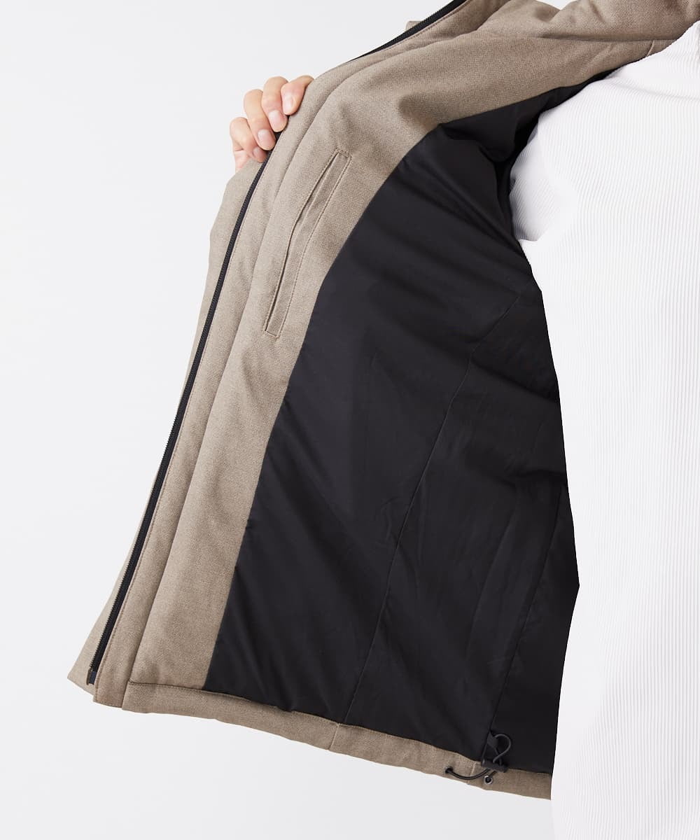 MKJAX22320 MK MICHEL KLEIN HOMME(MKミッシェルクランオム) 【ラスト２！/在庫限り】ドビープリントダウンブルゾン/PRIMEFLEX  ベージュ(83)