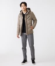 MKJAX22320 MK MICHEL KLEIN HOMME(MKミッシェルクランオム) 【ラスト２！/在庫限り】ドビープリントダウンブルゾン/PRIMEFLEX  ベージュ(83)
