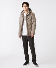 MKJAX22320 MK MICHEL KLEIN HOMME(MKミッシェルクランオム) 【ラスト２！/在庫限り】ドビープリントダウンブルゾン/PRIMEFLEX  ベージュ(83)
