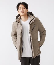MKJAX22320 MK MICHEL KLEIN HOMME(MKミッシェルクランオム) 【ラスト２！/在庫限り】ドビープリントダウンブルゾン/PRIMEFLEX  ベージュ(83)
