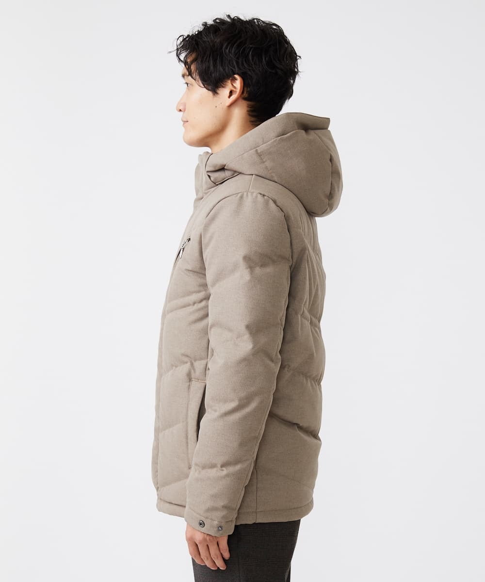MKJAX22320 MK MICHEL KLEIN HOMME(MKミッシェルクランオム) 【ラスト２！/在庫限り】ドビープリントダウンブルゾン/PRIMEFLEX  ベージュ(83)