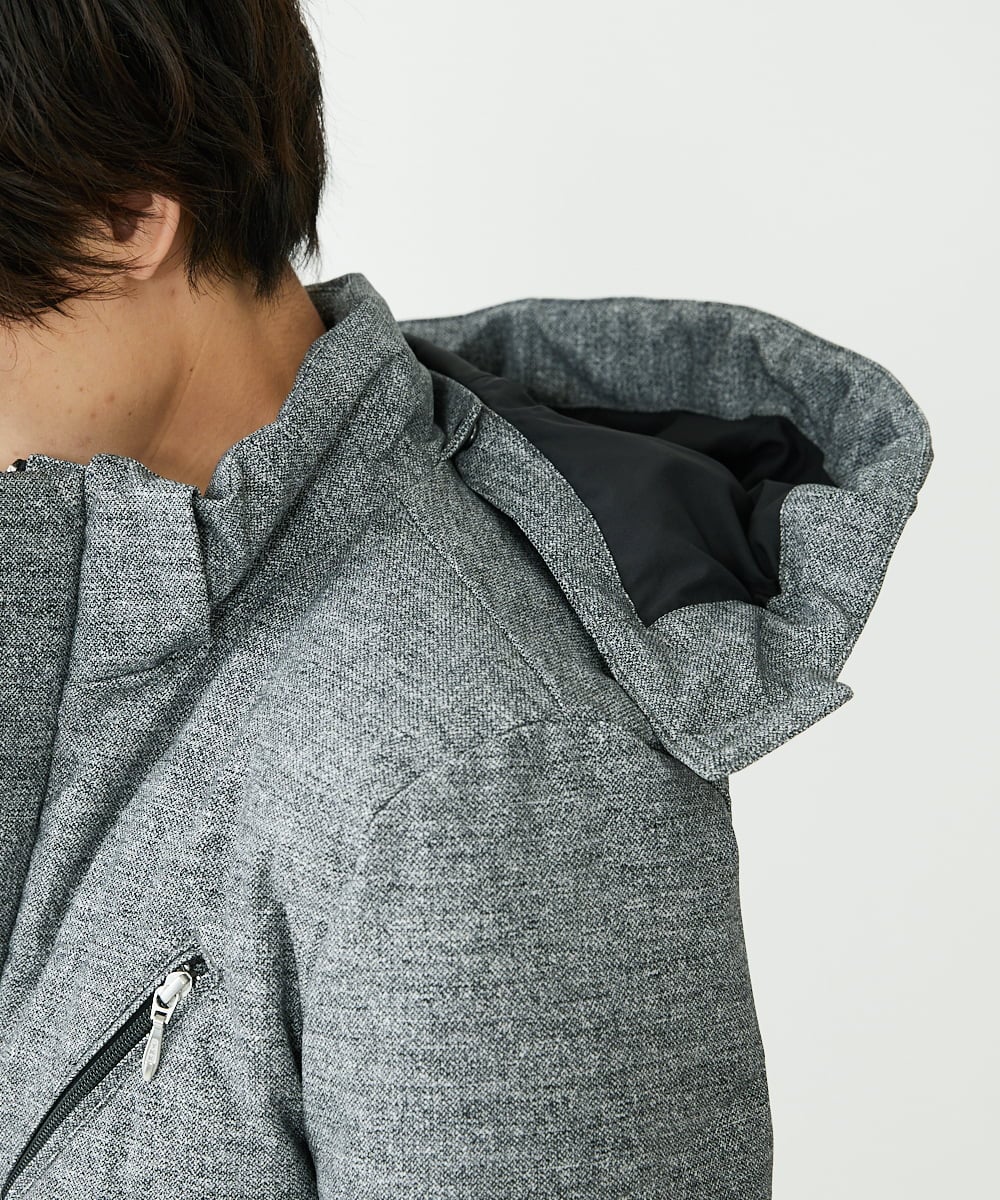 MKJAX22320 MK MICHEL KLEIN HOMME(MKミッシェルクランオム) 【ラスト２！/在庫限り】ドビープリントダウンブルゾン/PRIMEFLEX  グレー(92)
