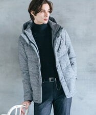 MKJAX22320 MK MICHEL KLEIN HOMME(MKミッシェルクランオム) 【ラスト２！/在庫限り】ドビープリントダウンブルゾン/PRIMEFLEX  グレー(92)