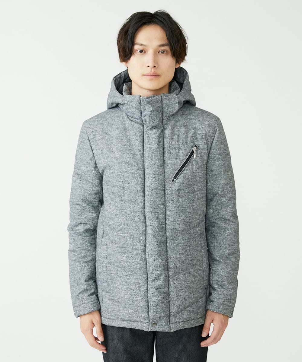 MKJAX22320 MK MICHEL KLEIN HOMME(MKミッシェルクランオム) 【ラスト２！/在庫限り】ドビープリントダウンブルゾン/PRIMEFLEX  グレー(92)